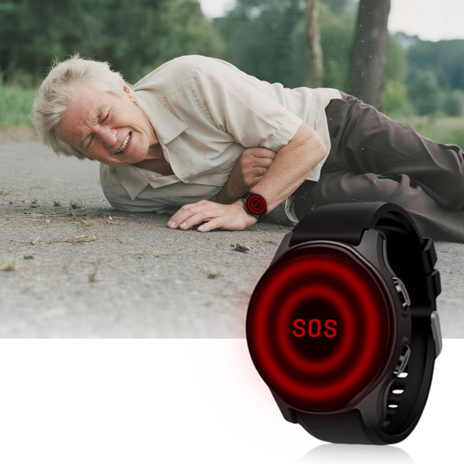 Fall Detection Watch - Novo Relógio Inteligente com GPS 4G