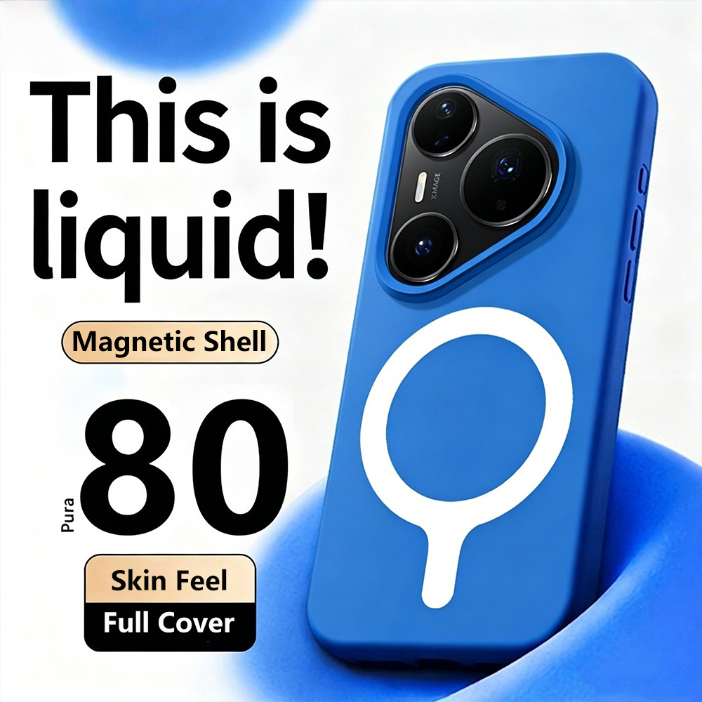 Huawei Mate 60 - Nova Capa Magnética de Silicone Líquido