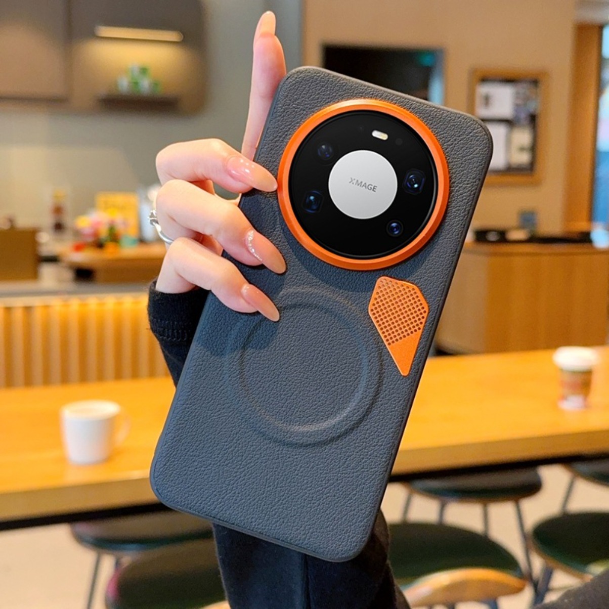 Capa Magnética de Couro PU Pre - Huawei Mate 60 avaliação e preço