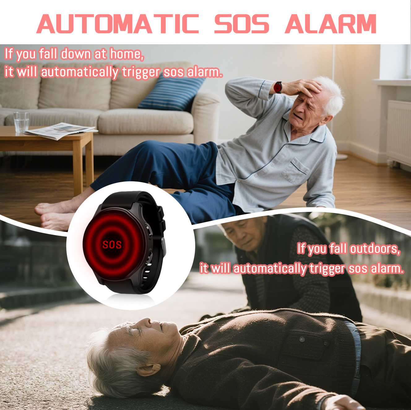Novo Relógio Inteligente com G - Fall Detection Watch avaliação e preço